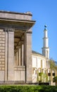 The Great Mosque of Brussels, Belgium, and the temple of Human Passions in the Cinquantenaire Park