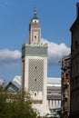 Great Mosque of Paris - Muslim temple in France. It was founded in 1926 as a token of gratitude to the Muslim Royalty Free Stock Photo