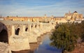 Great Mosque, Roman Bridge and Guadalquivir river, Cordoba, Spain Royalty Free Stock Photo