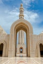 Great Mosque of Sultan Qaboos. Muscat, Oman, Asia Royalty Free Stock Photo