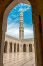 Great Mosque of Sultan Qaboos. Muscat, Oman, Asia Royalty Free Stock Photo