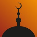 Great Mosque. Symbol of Islam. Ramadan. Vector eps