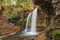 great natural view of Niagara escarpment green belt waterfall in beautiful cozy autumn woods