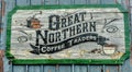 Great Northern Coffee Traders Wooden Sign