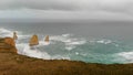 The Great Ocean Road along Twelve Apostles, Australia aerial vie Royalty Free Stock Photo