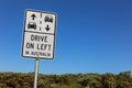 Great Ocean Road Drive on left sign Royalty Free Stock Photo