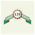 great offer badge. Vector illustration decorative background design