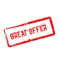 Great offer red rubber stamp isolated on white. Royalty Free Stock Photo