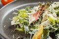 Great orange Walnut Chicken Salad top view Royalty Free Stock Photo