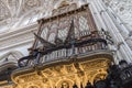Great organ inside the Cathedral of Cordoba Mosque, Spain
