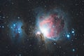 The Great Orion Nebula (Messier 42) and the Running Man Nebula Royalty Free Stock Photo