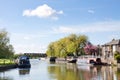Great Ouse riverside in sunny spring day Royalty Free Stock Photo