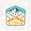 Great outdoors patch, sticker. Vector illustration. Concept for shirt or logo, print, stamp, patch or tee. Vintage