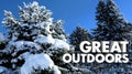 Great Outdoors Snow Covered Trees Outside Nature Words Royalty Free Stock Photo