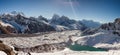 Great panoramic landscapes of the Himalayas in the Khumbu Valley Royalty Free Stock Photo