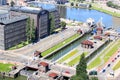 Great Park Locks in Rotterdam, Holland