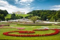 Great Parterre garden with famous Gloriette at Schonbrunn Palace