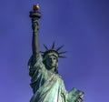 Great photo of the Statue of Liberty in New York (USA) and the Big Apple, symbol of the city of Manhattan.