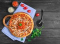 Great pizza bolognese Royalty Free Stock Photo