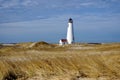 Great Point Lighthouse with wind-swept beach, Nantucket, Massachusetts Royalty Free Stock Photo