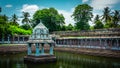 The Great Pond of Ekambareswarar Temple, Earth Linga Kanchipuram, Tamil Nadu, South India