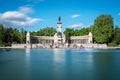 Great pond at the Parque del Retiro in Madrid Royalty Free Stock Photo