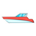 Great powerboat icon, cartoon style