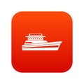 Great powerboat icon digital red