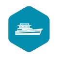 Great powerboat icon, simple style