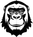 Great and powerful gorilla emblem art vector