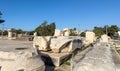 Great Propylaea Archaeological Site at Elefsina, Athens Greece. Marble gateway to the Sanctuary Royalty Free Stock Photo
