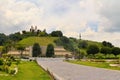 Great pyramid above Cholula with church