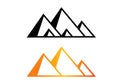Great Pyramid of Giza logo and icon, vector art