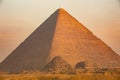 The Great pyramid on sunset Royalty Free Stock Photo