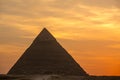 The Great pyramid on sunset Royalty Free Stock Photo