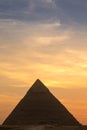 The Great pyramid on sunset Royalty Free Stock Photo