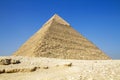 Great Pyramid of Giza illuminated at night, UNESCO World Heritage site, Cairo, Egypt.