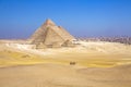 Great Pyramid of Giza illuminated at night, UNESCO World Heritage site, Cairo, Egypt.