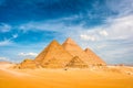 The Great Pyramids in Giza Royalty Free Stock Photo