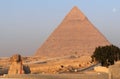 The Great Pyramids of Giza and Sphinx Royalty Free Stock Photo