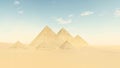 Great pyramids in Giza valley at daytime 4K