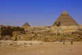 The great pyramids and Sphinx monument, Giza, Cairo, Egypt Royalty Free Stock Photo