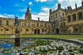 The Great Quadrangle of Christ Church, a constituent college of the University of Oxford in England