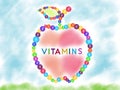 vitamins and nutrition educational poster Royalty Free Stock Photo