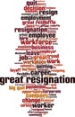 Great resignation word cloud