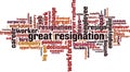 Great resignation word cloud