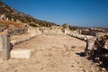 The great road leading to the port in the ancient city of Knidos, one of the ancient ancient cities of Anatolia