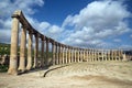 Jerash great roman colonnade Royalty Free Stock Photo