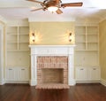 Great room with fireplace Royalty Free Stock Photo