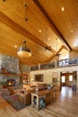 Log Cabin on an Idaho lake. Royalty Free Stock Photo